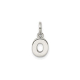 Sterling Silver O Initial Pendant Charm with Polished Finish, Minimalist Letter Design for Women