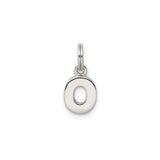 Sterling Silver O Initial Pendant Charm with Polished Finish, Minimalist Letter Design for Women