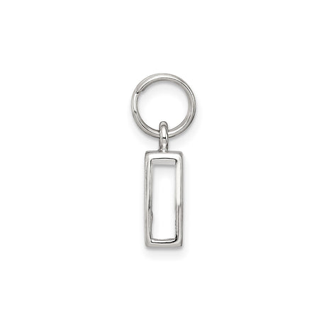 Sterling Silver Letter P Pendant Charm, Block Initial Design for Women or Unisex Use
