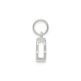 Sterling Silver Pendant with Polished Letter S, Modern Alphabet Charm for Necklace or Bracelet