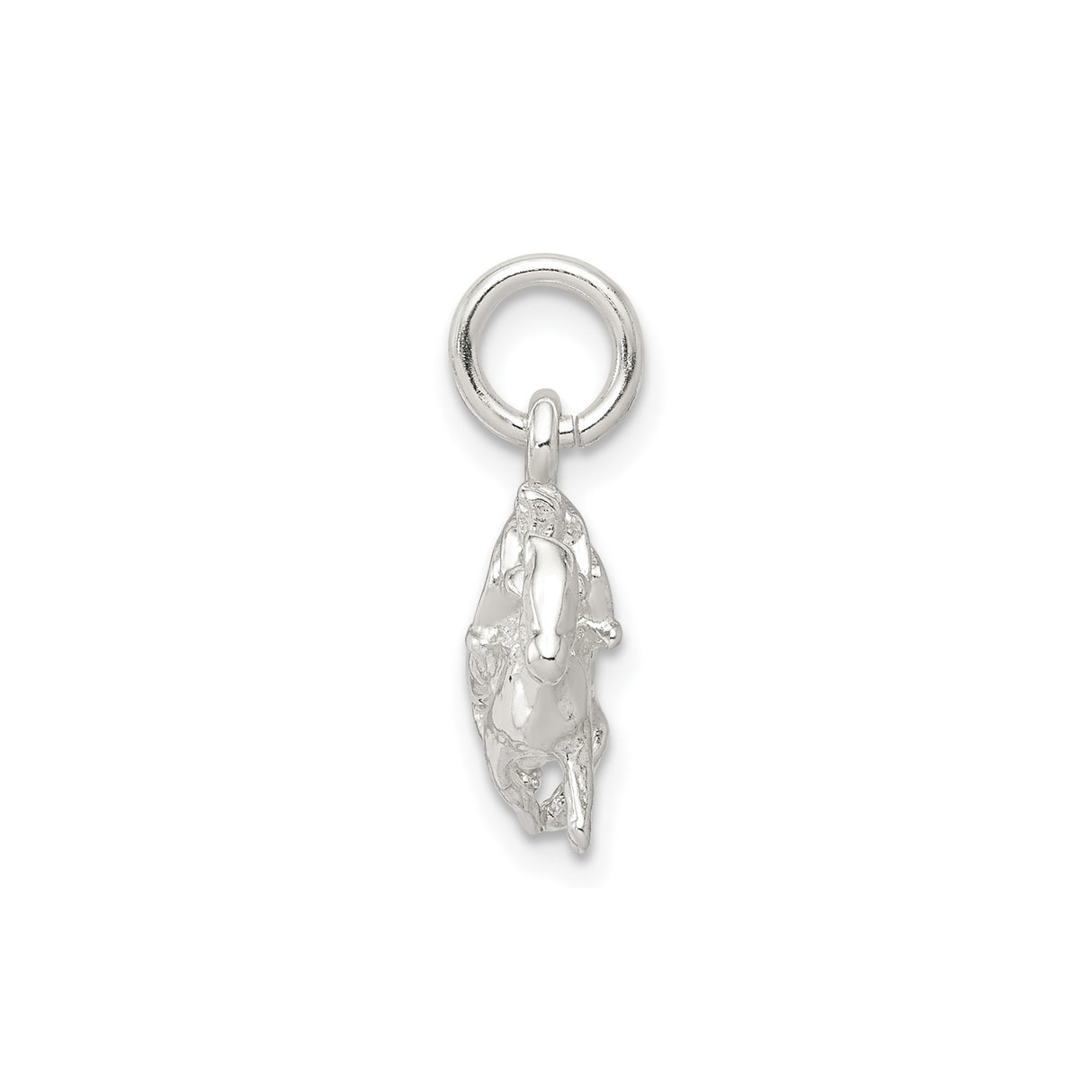 Sterling Silver Horse and Rider Pendant, Galloping Racehorse Equestrian Charm for Women
