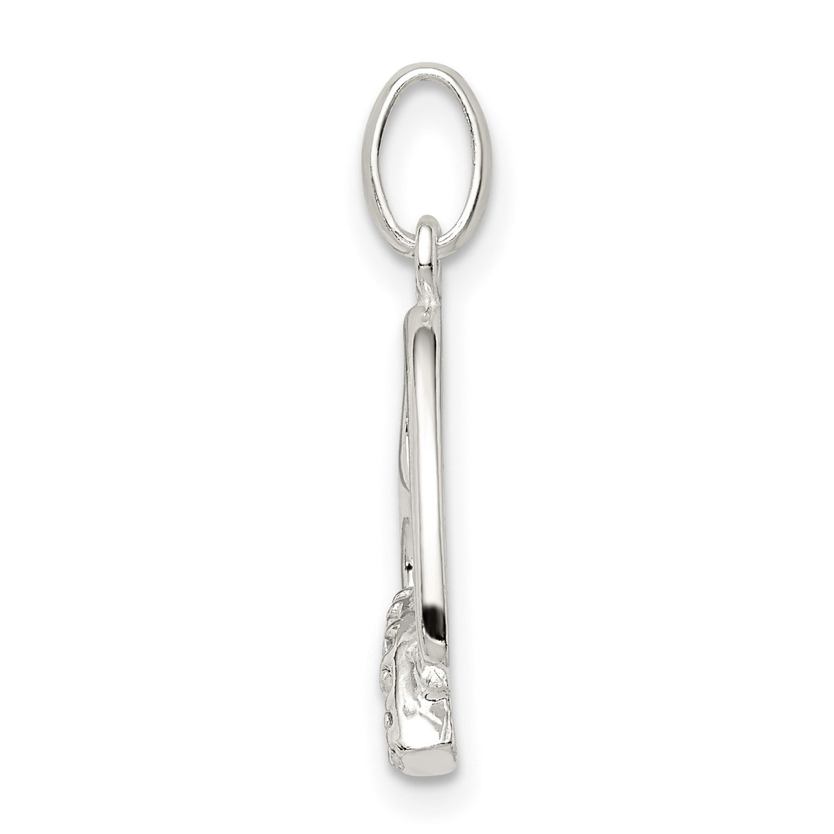 Sterling Silver Awareness Ribbon Heart Pendant with Cubic Zirconia, Symbolic Healing Jewelry for Women