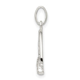 Sterling Silver Awareness Ribbon Heart Pendant with Cubic Zirconia, Symbolic Healing Jewelry for Women