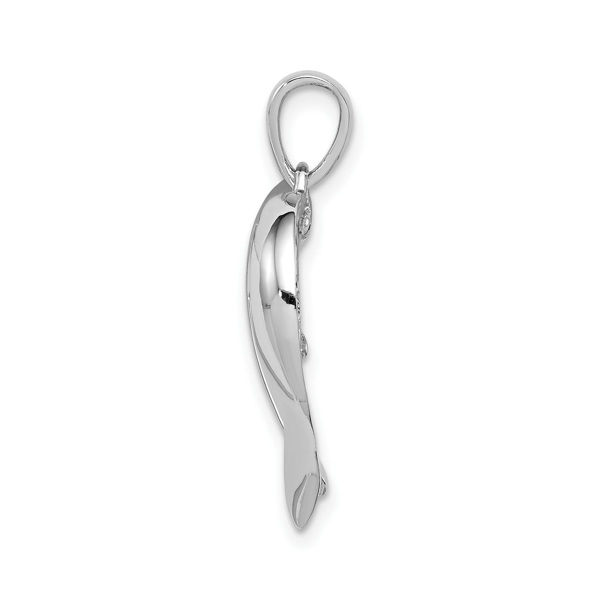 Sterling Silver Cross Pendant with Open Heart and Pave Cubic Zirconia Design