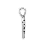 Sterling Silver Heart Pendant with Textured Abstract Design and Organic Linear Pattern