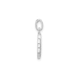 Sterling Silver Padlock Charm Pendant with Cubic Zirconia, Symbol of Love and Security
