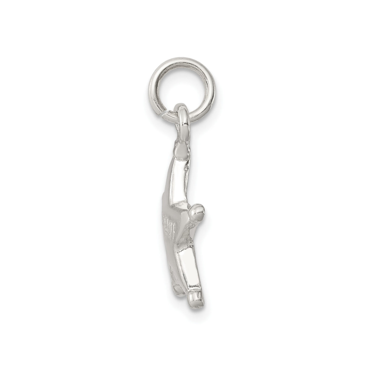 Sterling Silver Sheriff Badge Pendant, Star Shaped Western Charm with SHERIFF