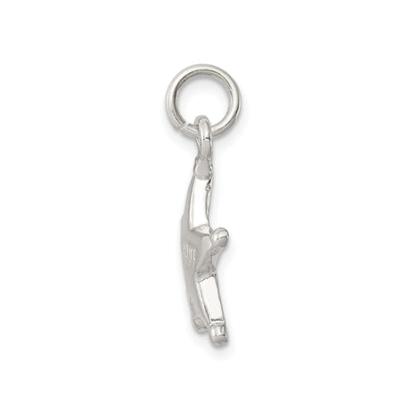 Sterling Silver Sheriff Badge Pendant, Star Shaped Western Charm with SHERIFF