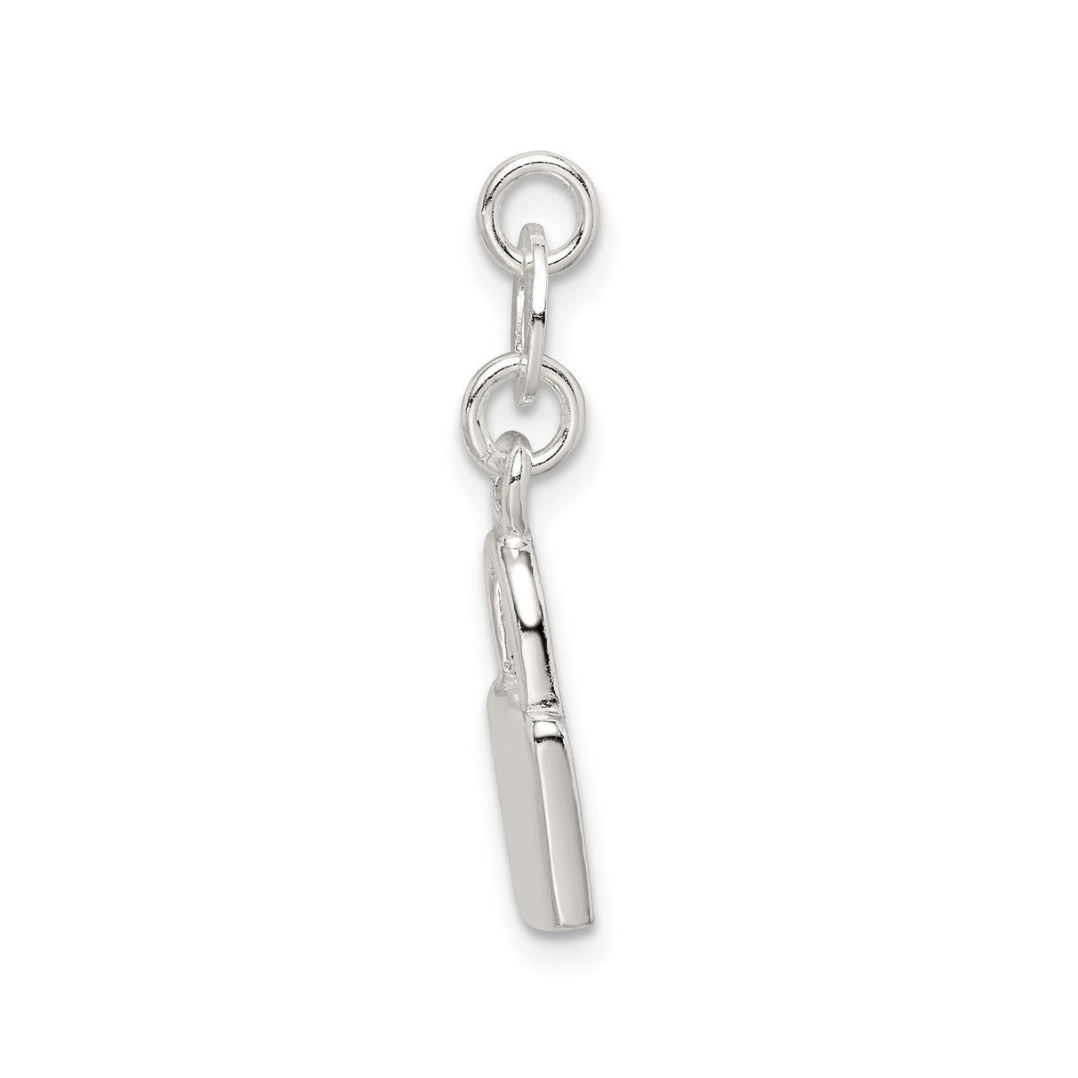 Sterling Silver Padlock Charm Pendant with Keyhole Cutout, Minimalist Romantic Design