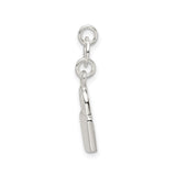 Sterling Silver Padlock Charm Pendant with Keyhole Cutout, Minimalist Romantic Design