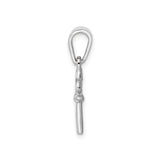 Sterling Silver Key Pendant with Vintage Skeleton Design, Symbolic Jewelry for Women