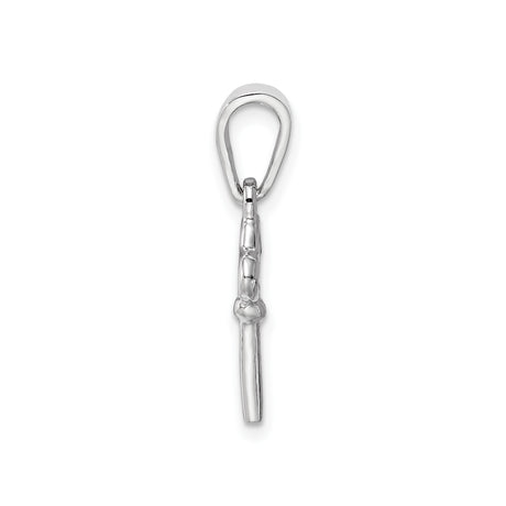 Sterling Silver Key Pendant with Vintage Skeleton Design, Symbolic Jewelry for Women