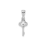 Sterling Silver Key Pendant with Vintage Skeleton Design, Symbolic Jewelry for Women