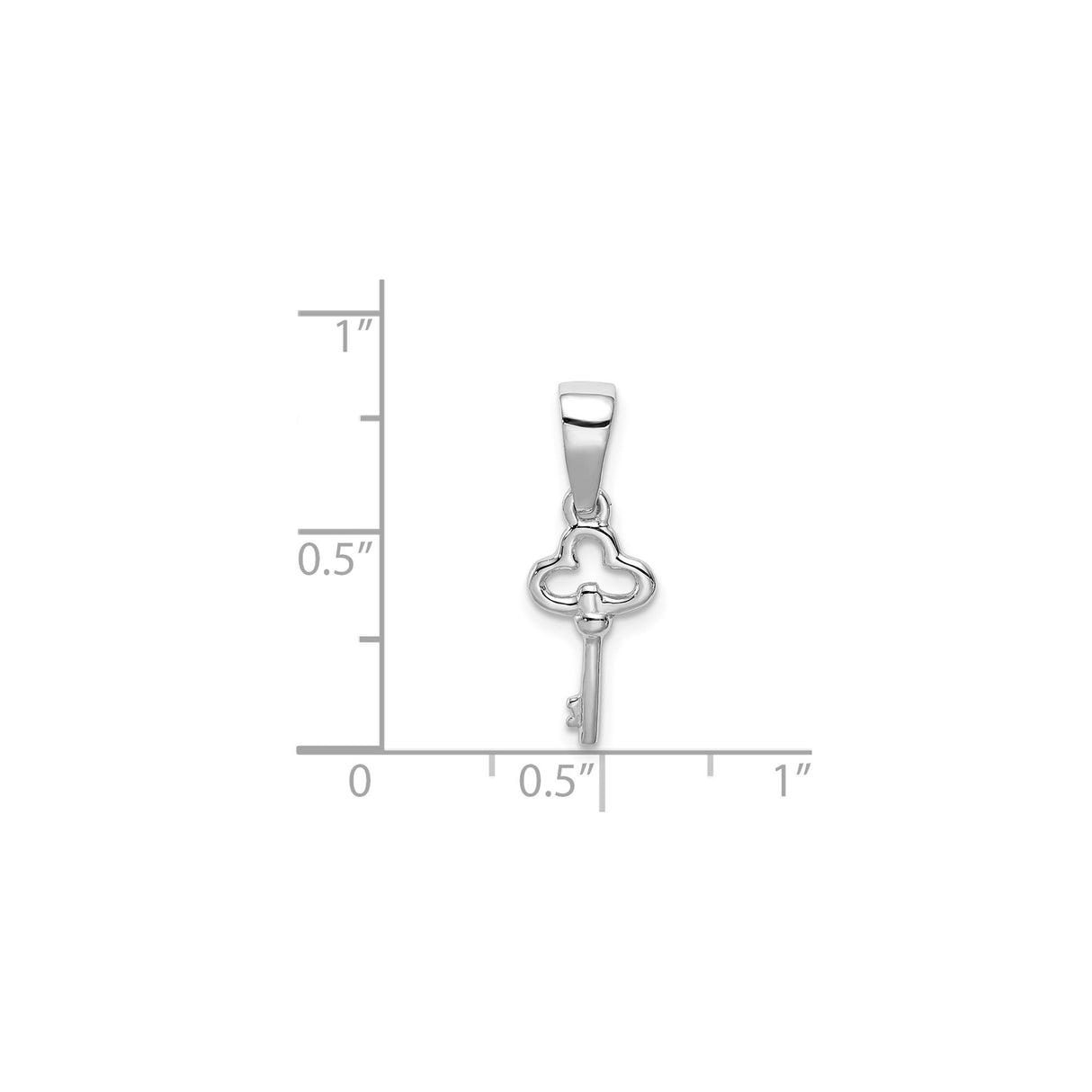 Sterling Silver Key Pendant with Vintage Skeleton Design, Symbolic Jewelry for Women