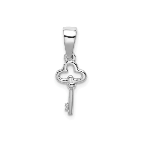 Sterling Silver Key Pendant with Vintage Skeleton Design, Symbolic Jewelry for Women