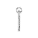 Sterling Silver Key Pendant with Cubic Zirconia, Symbolic Charm for Women