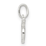 Polished 25 Charm Pendant in Real 925 Sterling Silver