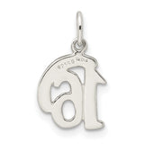 Polished Sweet 16 Words Charm Pendant in Real 925 Sterling Silver