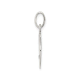 Sterling Silver Love Pendant with Cubic Zirconia Accents, Round Charm Symbolizing Affection