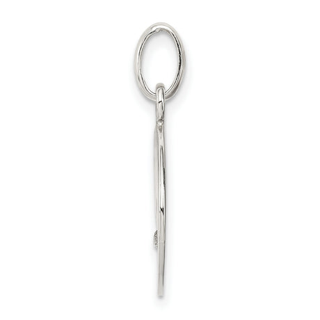 Sterling Silver Love Pendant with Cubic Zirconia Accents, Round Charm Symbolizing Affection