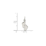 Sterling Silver Baby Feet Pendant with Two Tiny Footprints, Meaningful Motherhood Charm