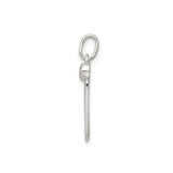 Sterling Silver Pendant with Cubic Zirconia, Baby Footprint Motherhood Keepsake Charm
