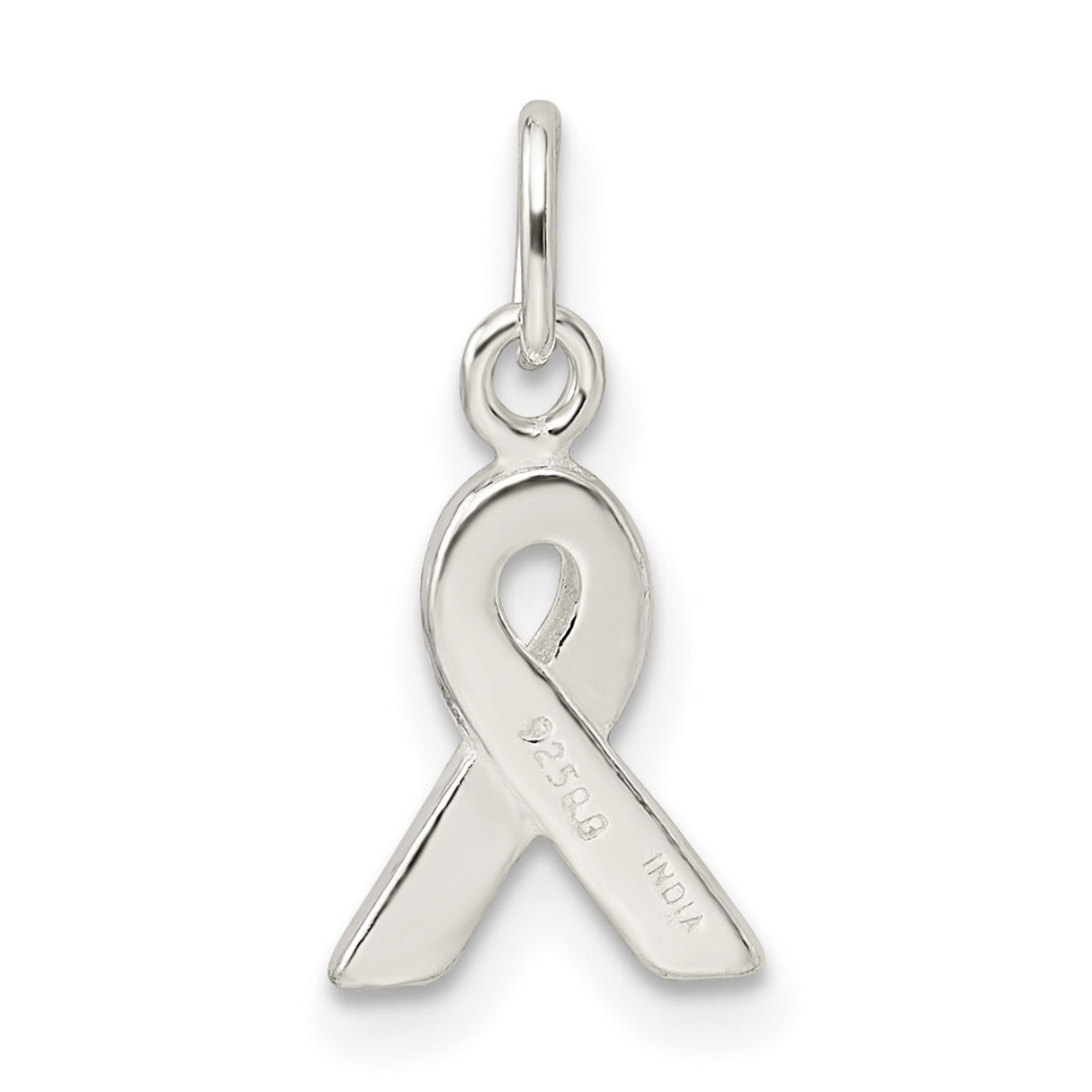 Sterling Silver Awareness Ribbon Pendant, Symbol of Support and Hope for Women or Unisex Wear