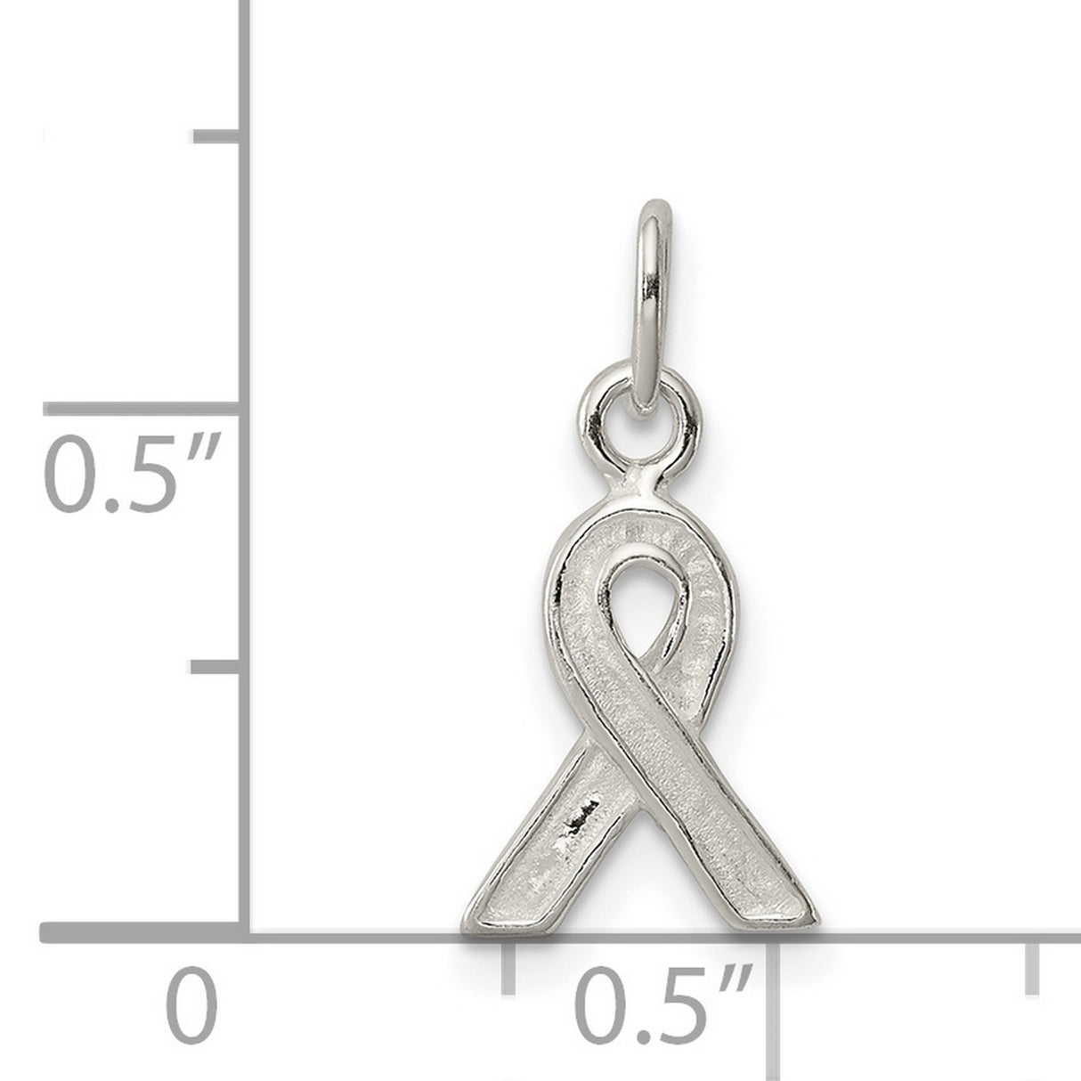 Sterling Silver Awareness Ribbon Pendant, Symbol of Support and Hope for Women or Unisex Wear
