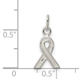 Sterling Silver Awareness Ribbon Pendant, Symbol of Support and Hope for Women or Unisex Wear