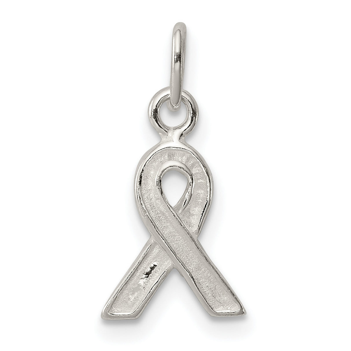 Sterling Silver Awareness Ribbon Pendant, Symbol of Support and Hope for Women or Unisex Wear
