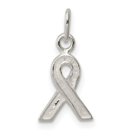Sterling Silver Awareness Ribbon Pendant, Symbol of Support and Hope for Women or Unisex Wear
