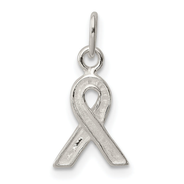 Sterling Silver Awareness Ribbon Pendant, Symbol of Support and Hope for Women or Unisex Wear