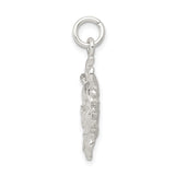 Sterling Silver Sun Face Pendant with Radiant Rays and Smiling Detail