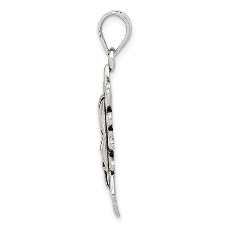 Sterling Silver Sun Moon Pendant with Dual Face Celestial Design, Boho Spiritual Jewelry