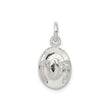 Sterling Silver Oval Guadalupe Pendant with Raised Virgin Mary, Catholic Religious Medal for Women