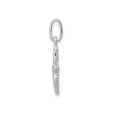 Sterling Silver Butterfly Pendant with Heart Shaped Wings, Symbol of Transformation and Love