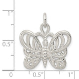 Polished Butterfly Charm Pendant in Real 925 Sterling Silver