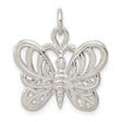 Polished Butterfly Charm Pendant in Real 925 Sterling Silver