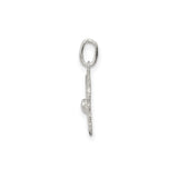 Sterling Silver Snowflake Pendant, Cutout Winter Charm with Symmetrical Oval Arms Motif