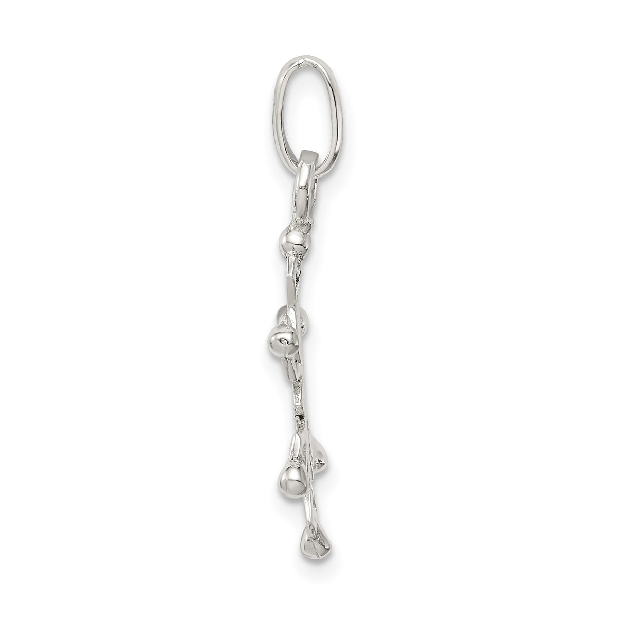 Sterling Silver Snowflake Pendant with Intricate Cutout Design, Nature-Inspired Winter Jewelry