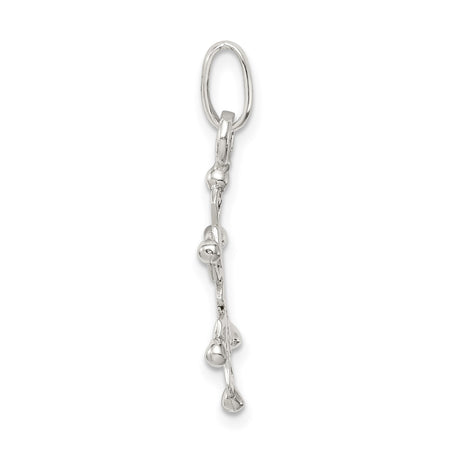 Sterling Silver Snowflake Pendant with Intricate Cutout Design, Nature-Inspired Winter Jewelry