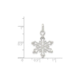Sterling Silver Snowflake Pendant with Intricate Cutout Design, Nature-Inspired Winter Jewelry
