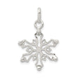 Sterling Silver Snowflake Pendant with Intricate Cutout Design, Nature-Inspired Winter Jewelry