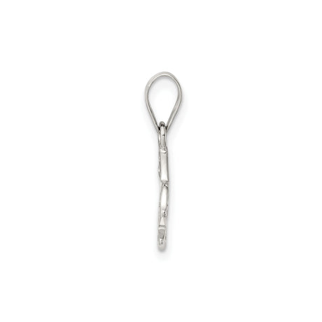 Sterling Silver Bunny Pendant with Open Outline Rabbit Design, Minimalist Animal Charm