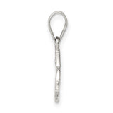 Sterling Silver Bunny Pendant with Open Outline Rabbit Design, Minimalist Animal Charm