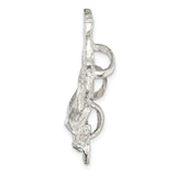 Sterling Silver Eagle Pendant with Outstretched Wings, Patriotic Biker Style Jewelry for Men