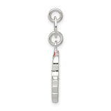 Sterling Silver Santa Claus Charm with Colorful Enamel, Christmas Holiday Theme