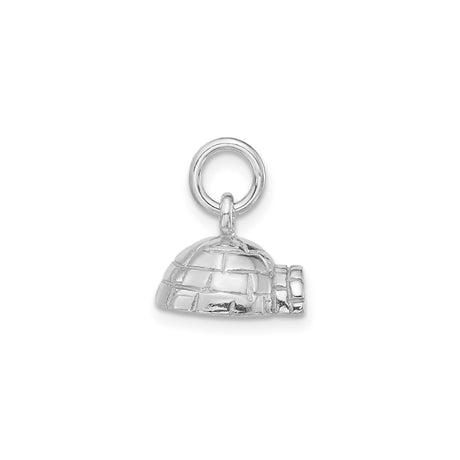Sterling Silver Igloo Charm Pendant, Arctic Dome Design, Northern Heritage Theme