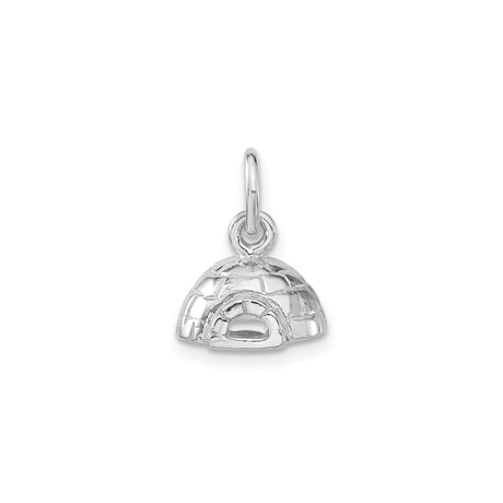 Sterling Silver Igloo Charm Pendant, Arctic Dome Design, Northern Heritage Theme