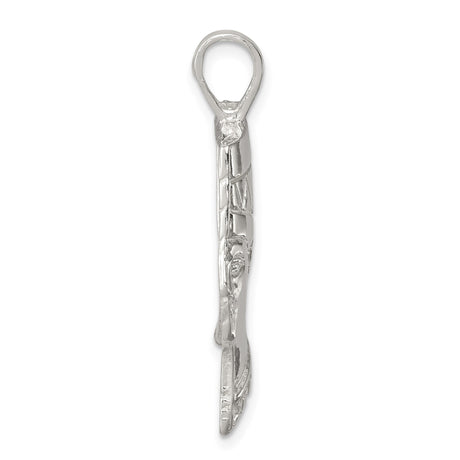 Sterling Silver Nefertiti Pendant with Detailed Headdress, Afrocentric Egyptian Queen Jewelry